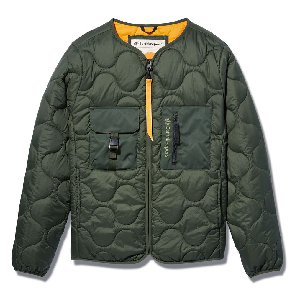 Timberland Μπουφαν Ανδρικα Βαθυ Πρασινο - Ecoriginal Ek+ Onion Quilted - Greece 2167089-EG